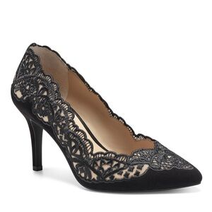 Elegant Black Lace Women's Heels by INC